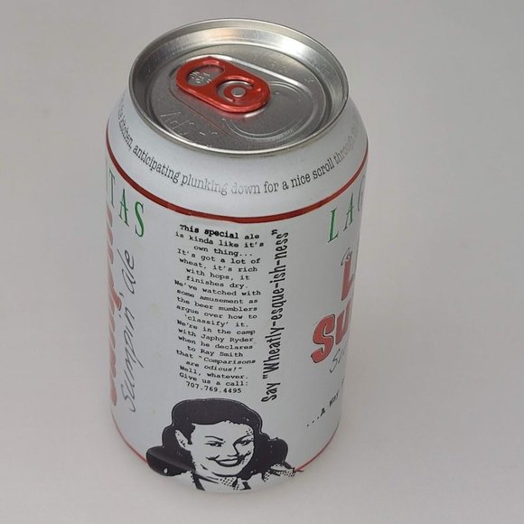 Lagunitas Brewing CA Little Sumpin' Ale 12oz Empty Beer Can Bottom Opened - Picture 3 of 6